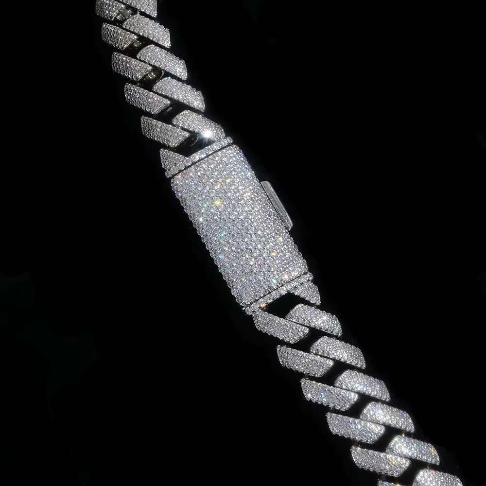 16MM Luxury Cuban Chain with Moissanite Diamond Fashion Chain Link Bracelets