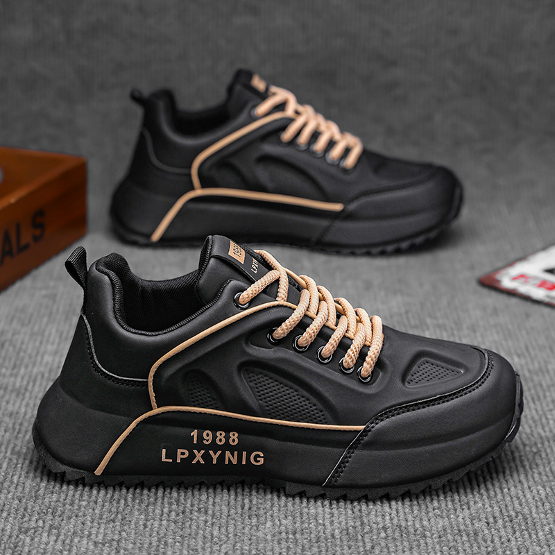 Free shipping casual shoes men plus size sports shoes trendy running shoes black green