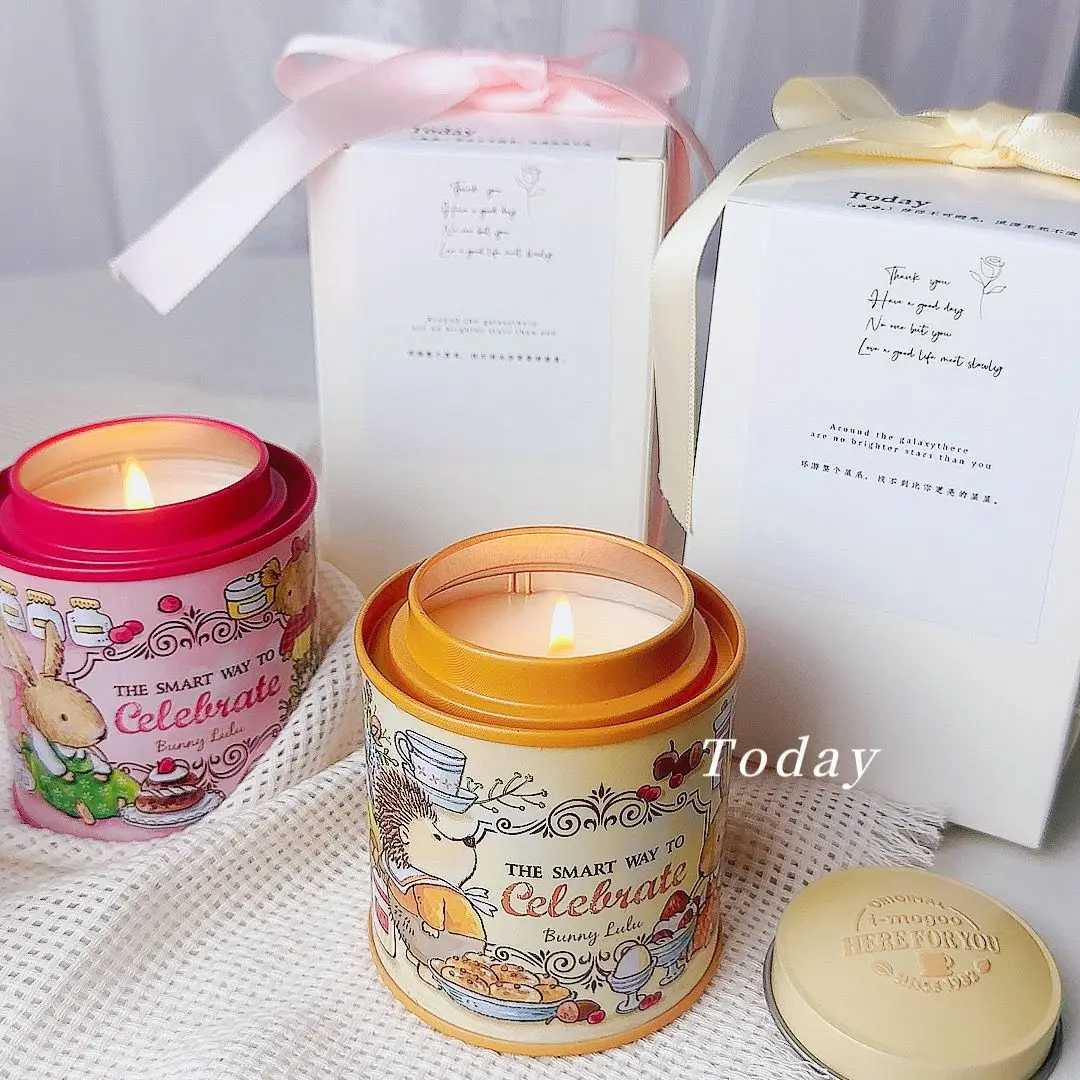 Rabbit Aromatherapy Candle Gift Box Creative Cute Smokeless Candle Romantic Atmosphere Student Girl Heart Birthday Gift W250704