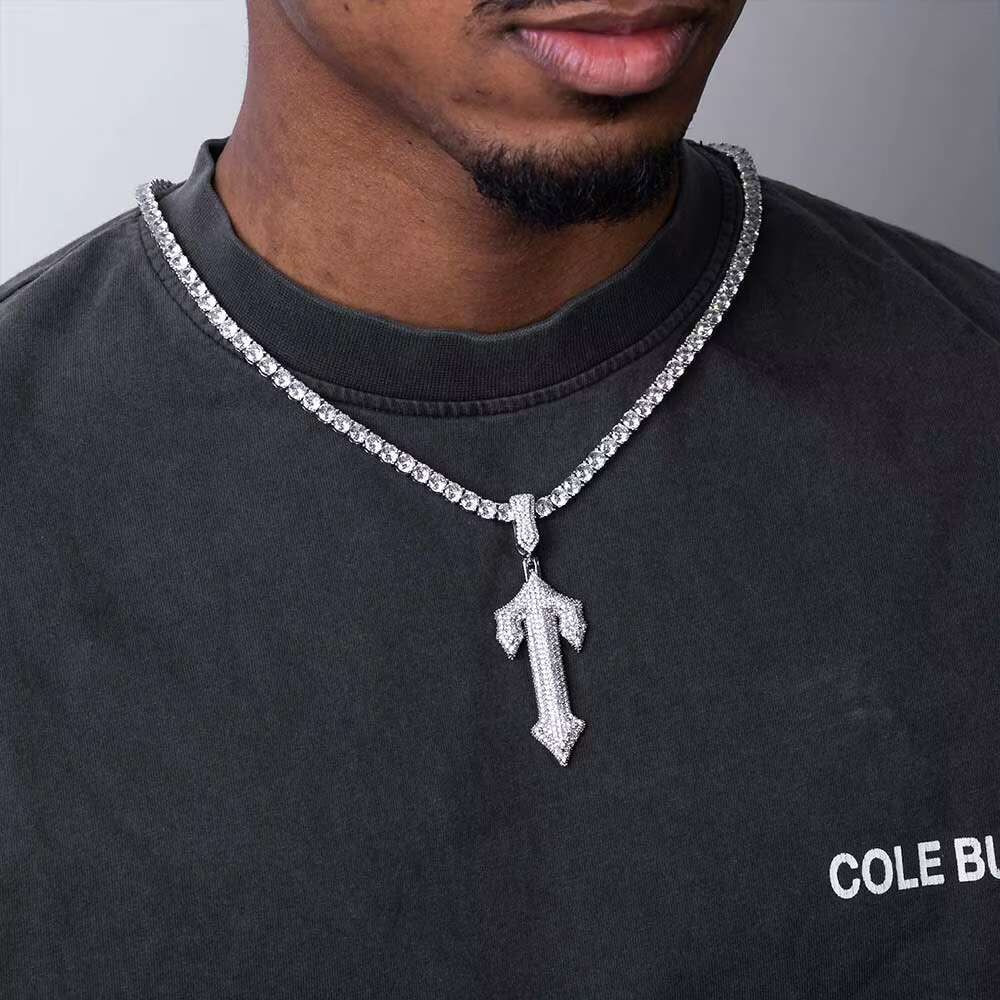 Trendy Lab Grown Moissanite Diamond vvs1 Studded Hip Hop Pendants for Bold and Edgy Fashion Enthusiasts Custom Fine Jewelry Pendants for Sale