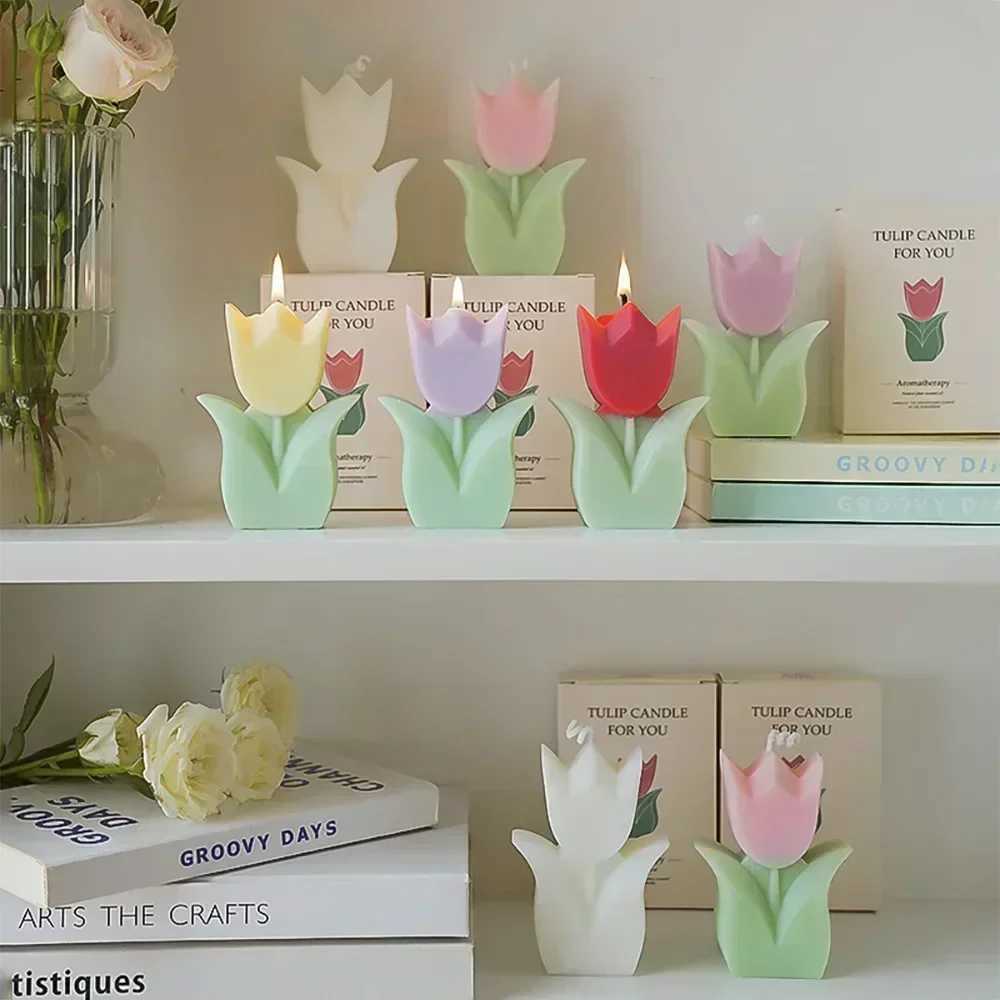 Exquisite Tulip-Fragrance Candles Ideal Wedding Keepsakes Luxurious Home Ambiance Heartfelt Birthday Presents for Women W250704