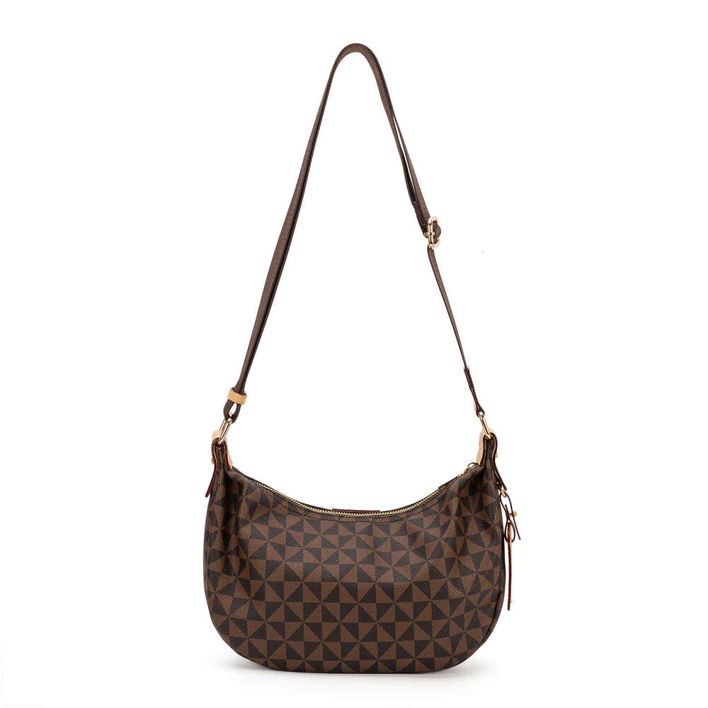 Lanjia Lacel Urwebin New Bags Wide Strap High Quality Plaid Print Single Shoulder Underarm Dumpling Casual Versatile Large Capacity Crossbody Bag C