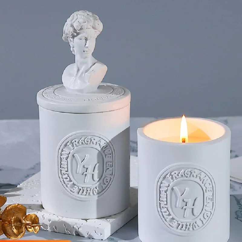350g Gypsum Statue Incense Candle Gift Box Essential Oil Incense Gift Box Floral Candle Home Incense Decoration Burn 35 Hours W250704