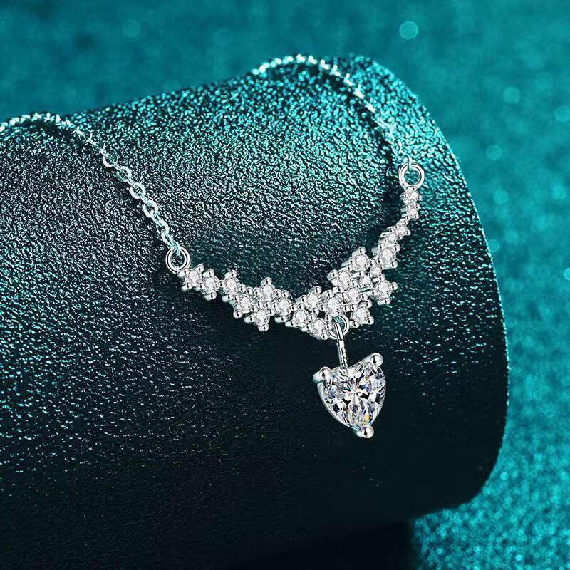 New Arrival Silver 925 Original Brilliant Cut Passed Diamond Test D Color Moissanite Pendant Necklace for Women Fine Jewelry