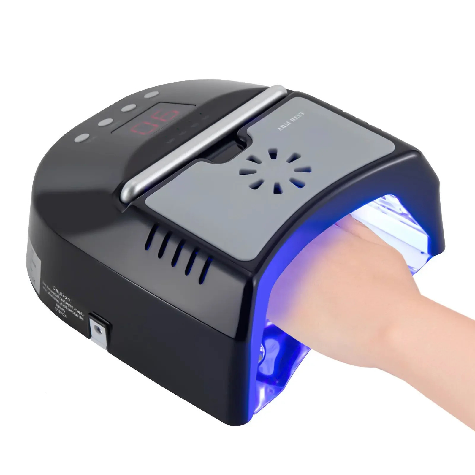 Upgraded 72W Cordless UV LED Nail Lamp with Rechargeable Battery Fan - Professional Gel Nail Dryer for Salon Home 250627