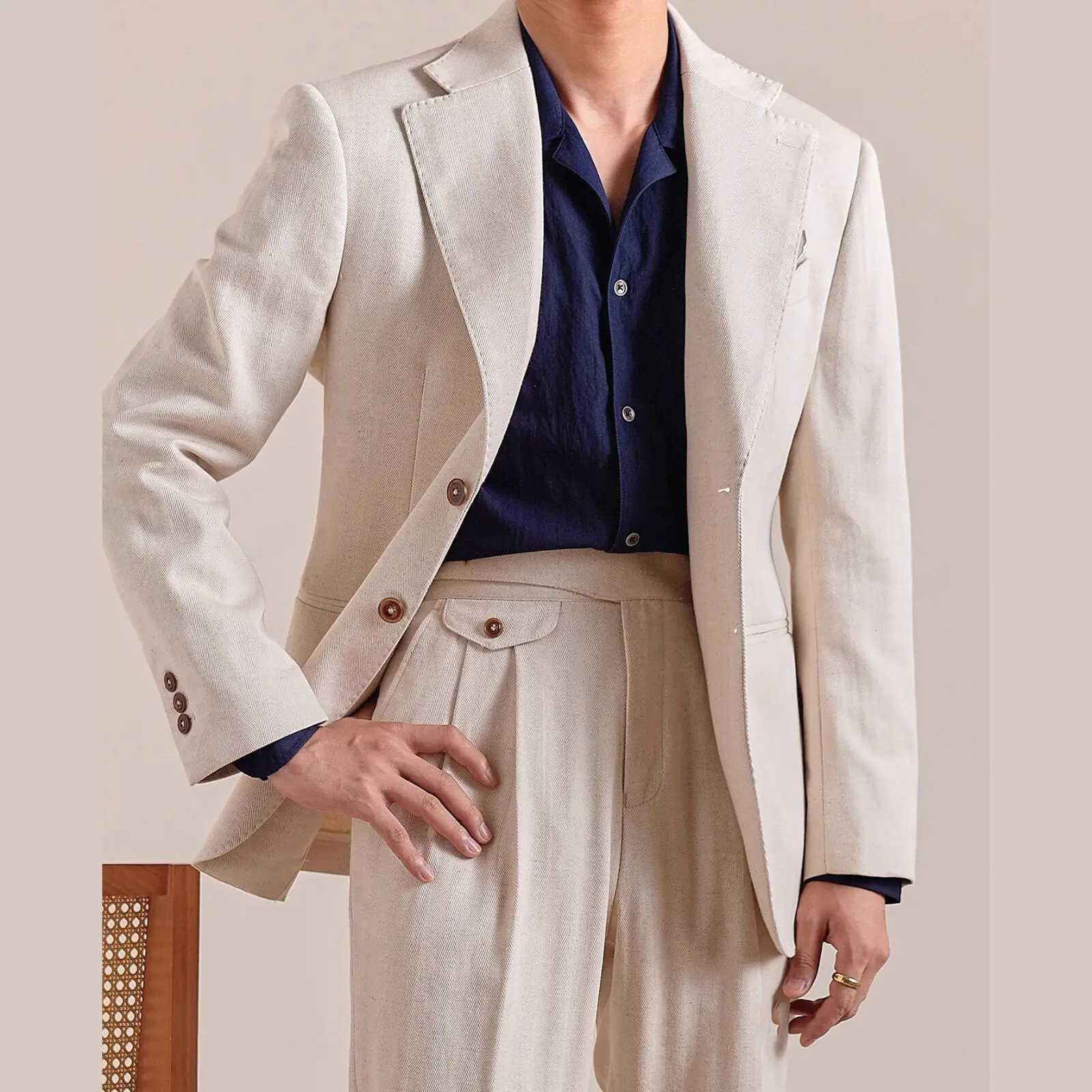 Italian Style Suit For Men Business And Leisure Summer Breathable Ternos Masculino Smoking Homme Mariage Fashion Groom Men Suit X250704