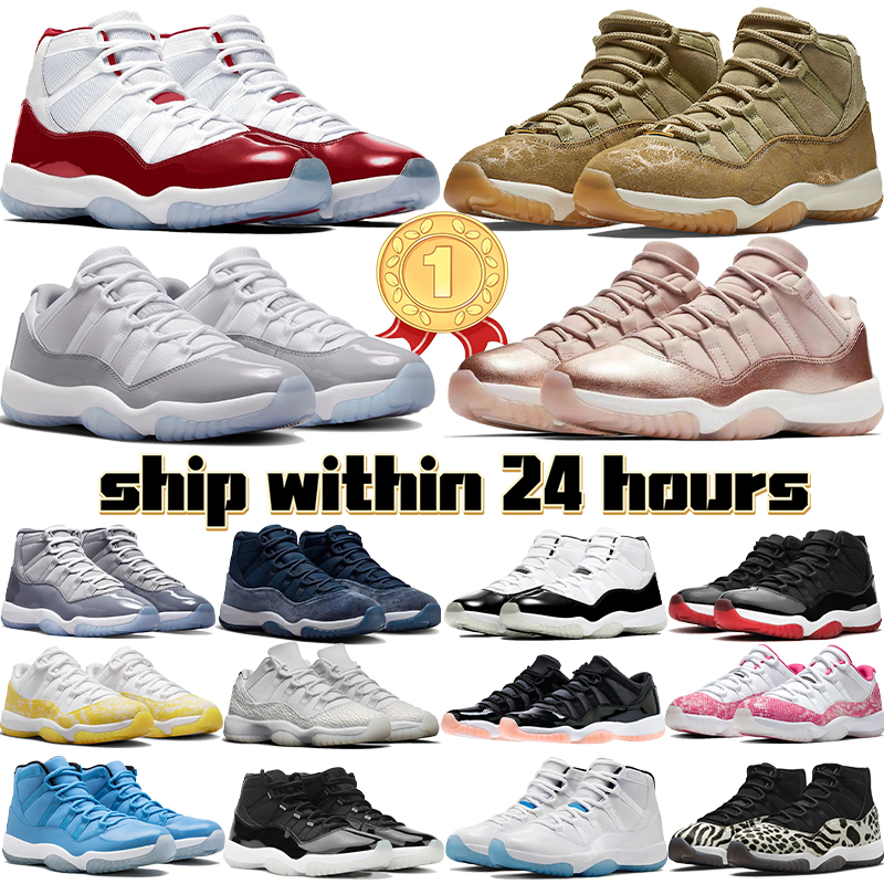 Bred 11 11s Hommes Chaussures de basket Concord chapeau et robe Heiress Space Jam Hommes Femmes Baskets Sneakers XI Snakeskin Designer Shoes