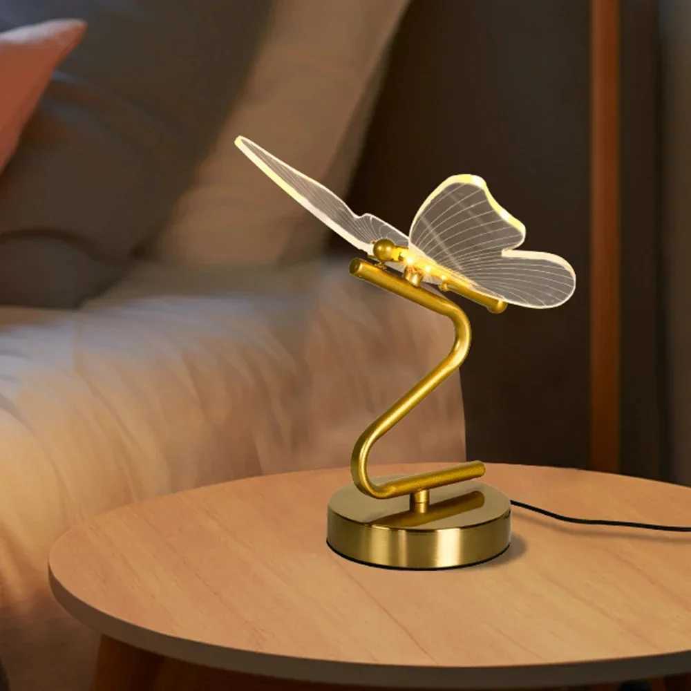 Modern Nordic LED Butterfly Table Lamp 3-color Bedroom Bedside Ambient Light Living Room Home Decoration Indoor Lighting XJ250703