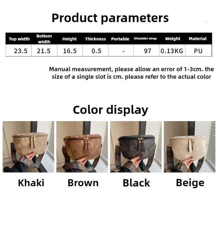 Stylish Hobo Solid Color Satchel Designer Chest Bag Women's PU Leather Waist Bags Wide Strap Fashion Funny Shoulder Pack