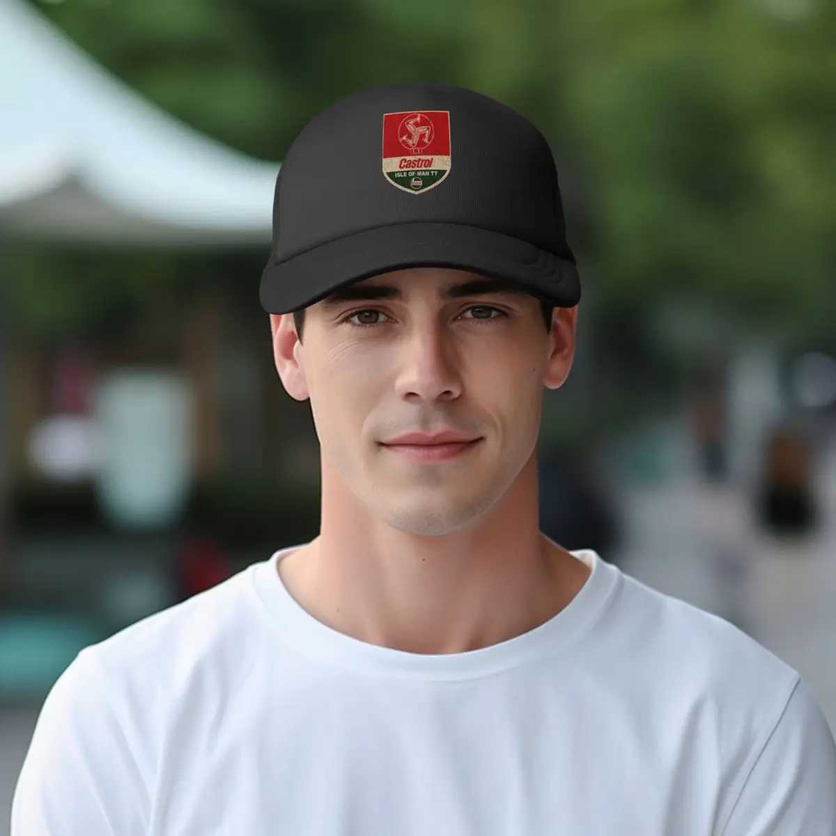 Isle Of Man Tt Motorcycle Race Trucker Cap Men Wen Retro Hats Trucker Hat Sun Hats Adjustable Mesh Baseball Cap Summer X250704