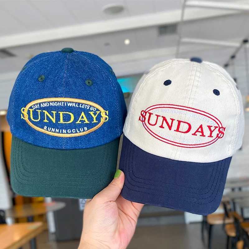 Fashion Wen Baseball Cap Summer Patchwork Letter Embroidery Snapback Sun Hat Girls Outdoor Adjustable Peaked Caps X250704