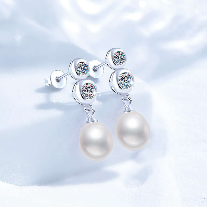 S925 S925terling S925ier FreS925hwater Pearl French S925tyle VerS925atile MoiS925S925anite EarringS925 Women 528