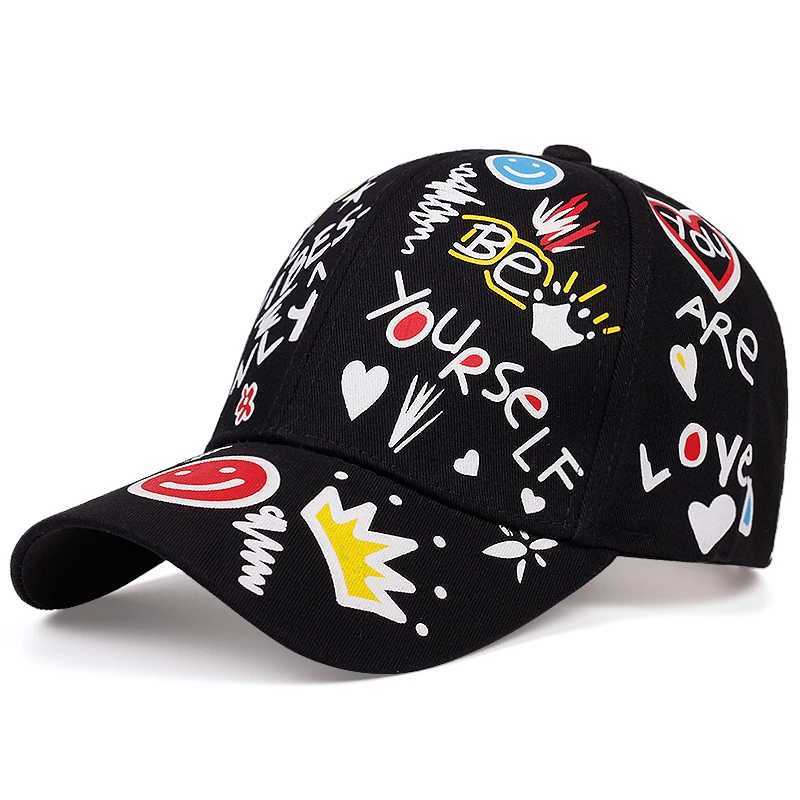 Letter printing graffiti hip hop baseball cap fashion outdoor couple universal wild sun hat sports casual caps dad hats X250704