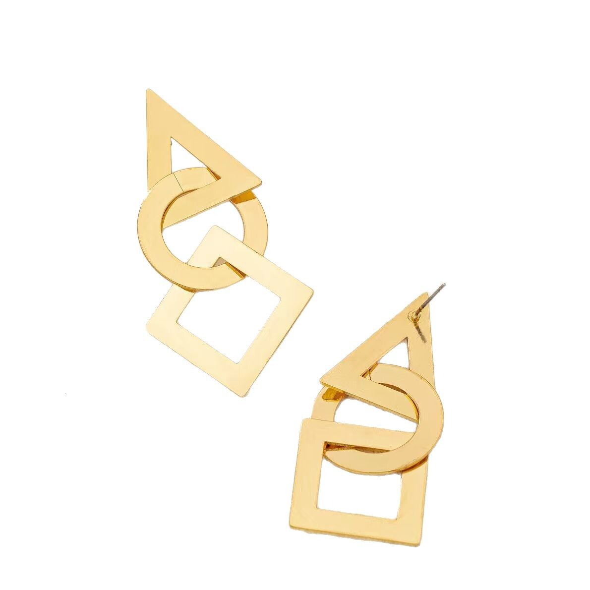 Personality Geometric Patchwork Earrings Trendy Fashion Simple Elegant Women's Ear Jewelry