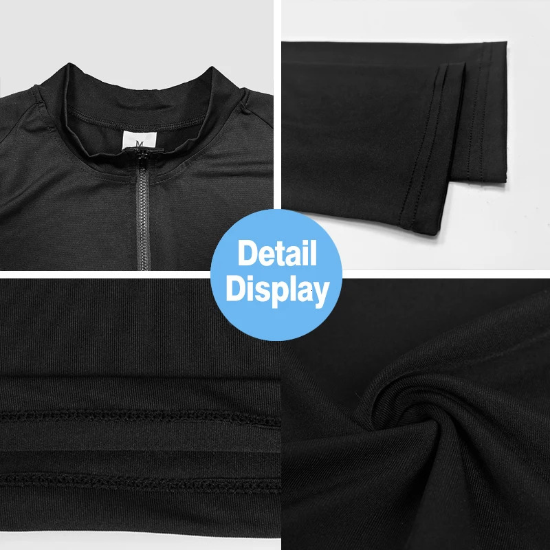 Men Running T-shirts Compression Fitness Long Sleeve Sports Polo Shirts Trainning Exercise Gym Sportswear Quick Dry Rashgard 250704