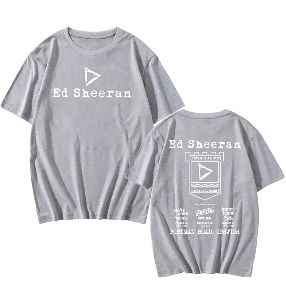 Ed Sheeran Play Tour 2025 Tshirt Cotton Men Women Summer Tshirts Fashion Loose Unisex Streetwear Hip Hop Graphic Clothing 250625