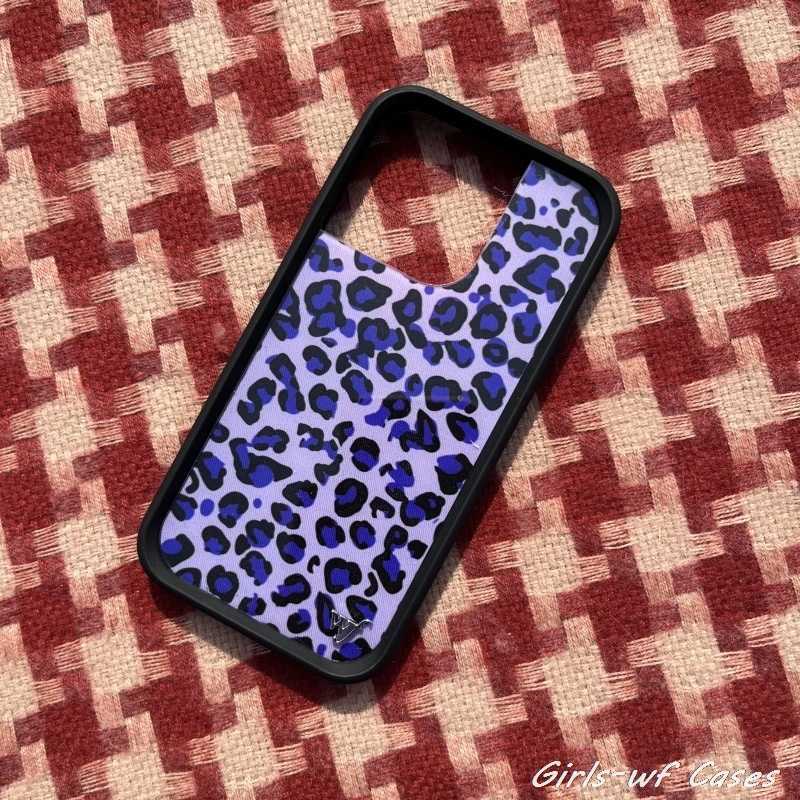 Wildflower Girls Leopard Print Phone Case for iPhone 12 13 14 15 16 Pro Max Plus 16Pro Fashion WF Ry Tiger Cover Cases R250703