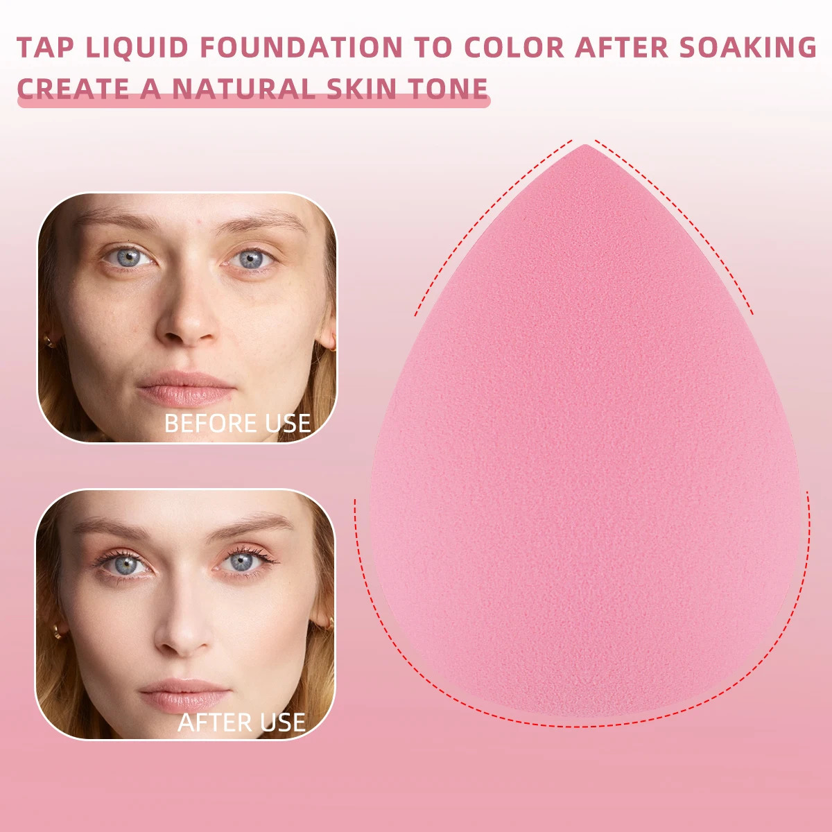 9pcs soft makeup sponge combination hydrophilic dry and wet suitable for foundation powder and other beauty eggs 250625