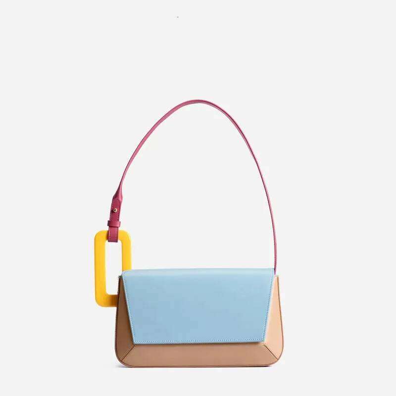2025 New Designer Fashion Panelled ing Handbags Women's Patchwork Underarm Bag Lady Casual Shoulder Bags