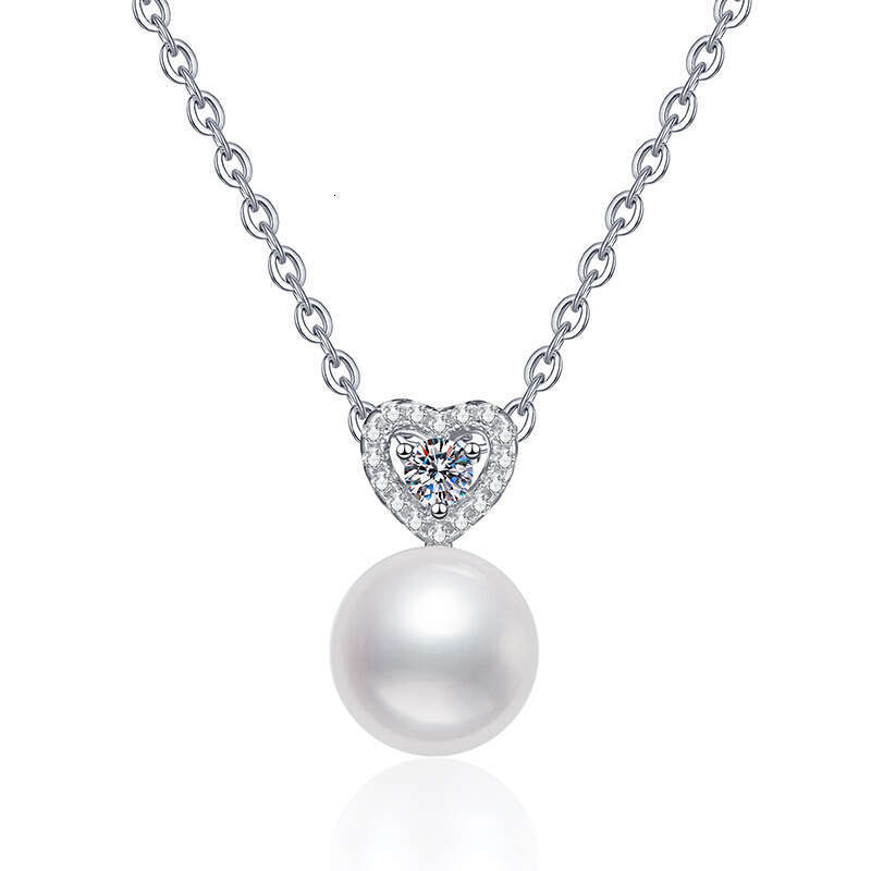 S925 Pure S925ier MoiS925S925anite Heart PrinceS925S925 Diana S925tyle FreS925hwater Pearl Necklace S925imple 728