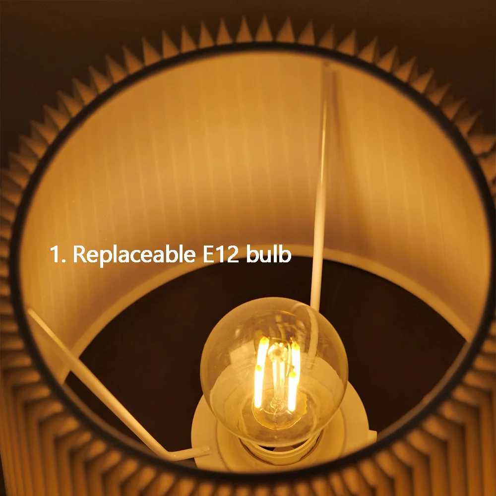 Fabric Desk Lamp Rechargeable Touch Table Lamp Replaceable E12 Bulb 2700K For Restaurant Hotel Room Bedside Decor LighingXJ250703