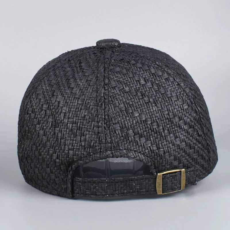 Straw Sun Hat Men Wen Summer Baseball Cap New 2025 Fashion Black White Dad Truckers Hat Snapback Caps M X250704