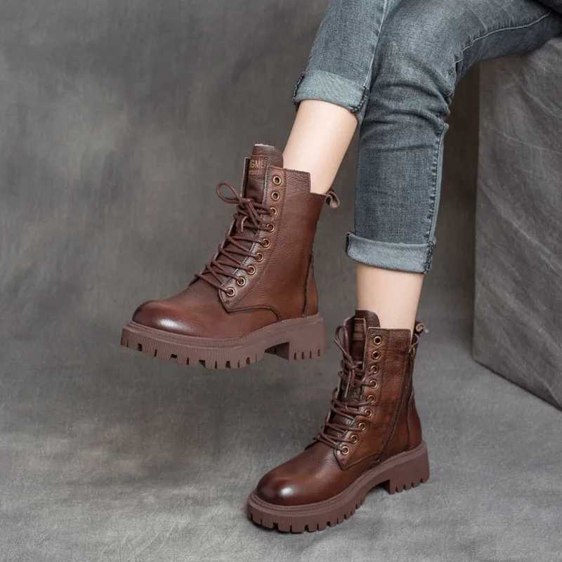 2022 Boots Women Shoes for Winter Boots Fashion Shoes Woman Casual Autumn Leather Botas Mujer Female Ankle Boots Women Z250704