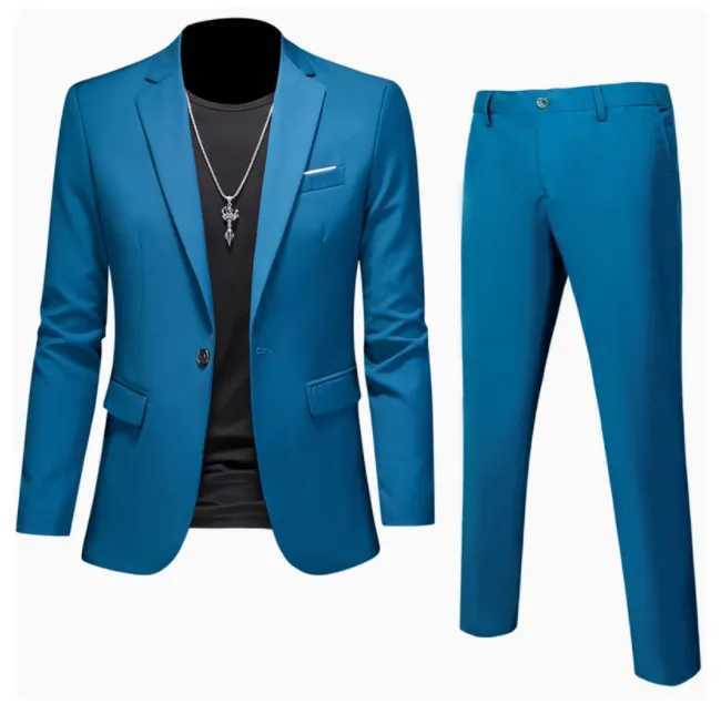 Blazer Men Suits Cardigan Outerwear Single Breasted Solid Blazers with Zipper Fly Ankle Length Pants Business Summer Pockets X250704