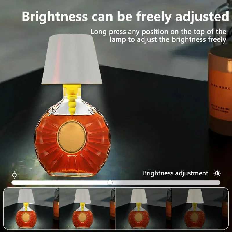 LED Desk Lamp Rechargeable Table Lamp Bar Ambiance Wireless Touch Wine Bottle Lamps Waterproof Led Lights Infinitely DimmableXJ250703