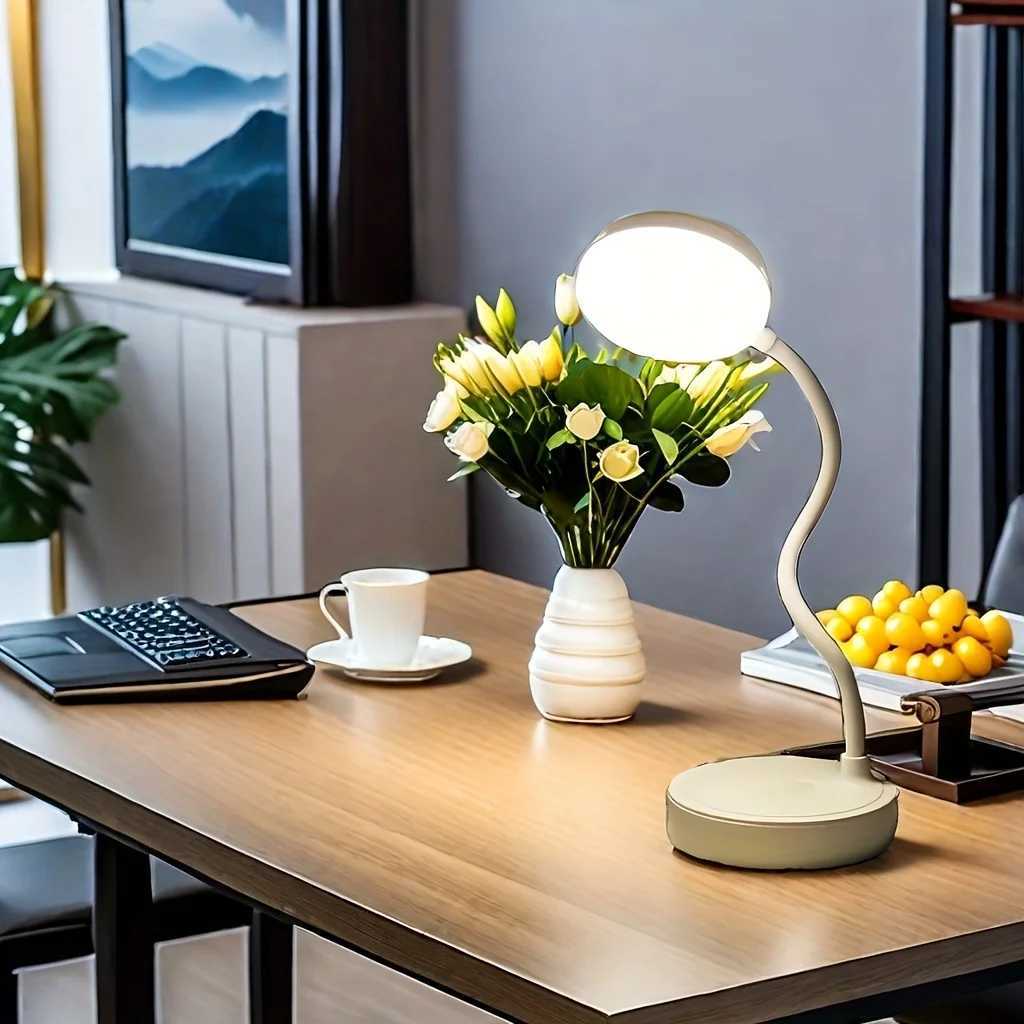 USB Rechargeable LED Desk Lamp Table Lamp Bed Reading Book Night Light Touch Control Eye Protection Light Foldable Work LampXJ250703