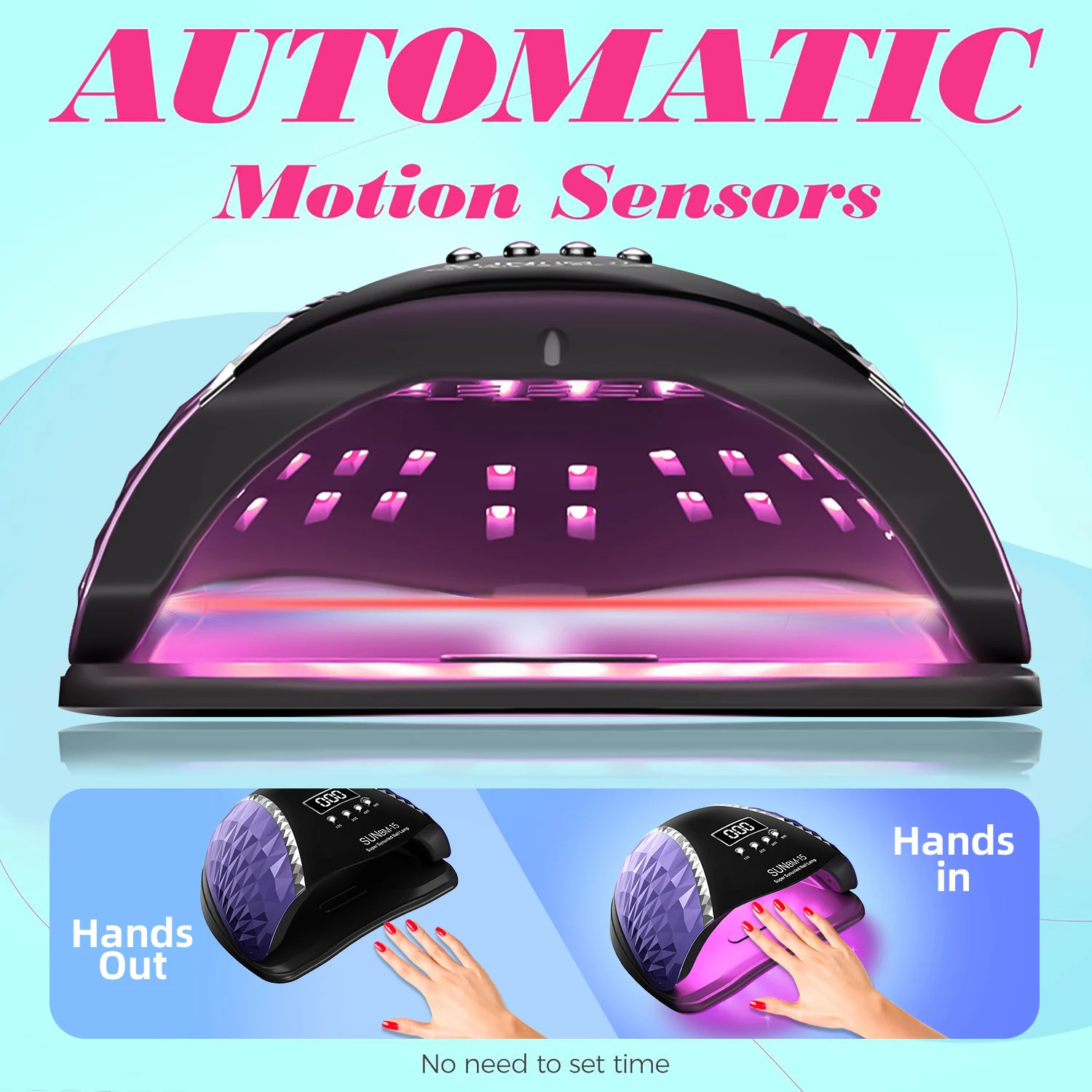 DianaBeauty UV LED Nail Lamp 66LEDs Nail Dryer with Auto Motion Sensor Professional UV Light Cabin for Nail Polish Manicure Lamp 250627