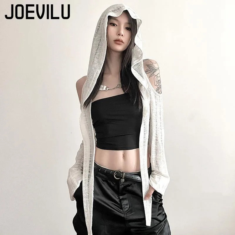 Womens Hollow Out Long Sleeve Hoodie Streetwear Oversized Pullover Y2K Fashion Loose Tops Hoodies Sweatshirts Clothing 250704