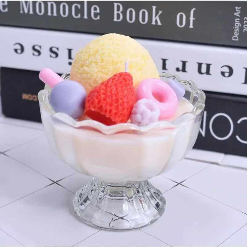 Ice cream styling high-end aroma scented candles scented soy wax handmade aroma candles gift. W250704