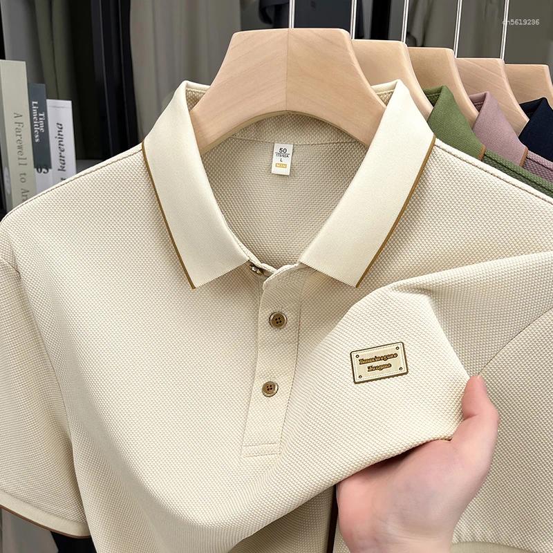 Designer Men's Polos High-end Quality Polo Shirt Lapel Letter Print T-shirt Breathable Short Sleeve Summer Korean Business Fashion Trend M-3XL