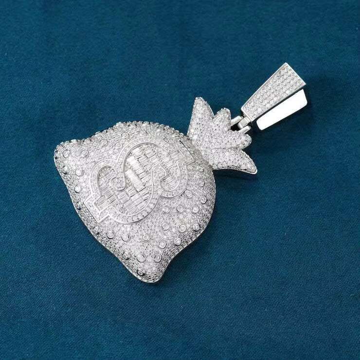 High on Demand VVS Clarity Hip Hop Lab Grown Moissanite Diamond vvs1 Studded Pendants for Luxury Street Fashion From India