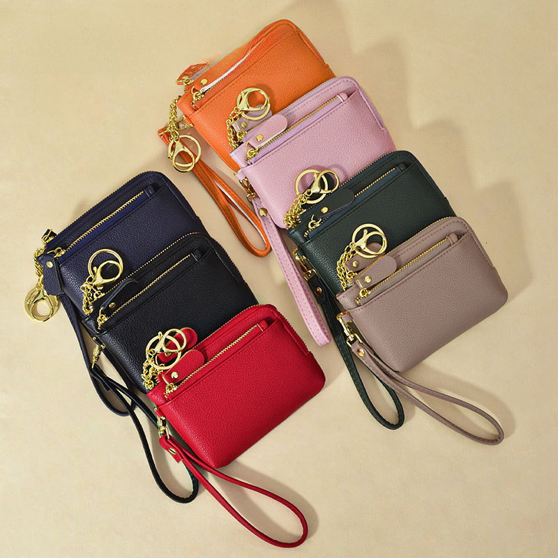 Free Shipping Designer Bag Cross-border New Handheld Small Wallet Multi-card Slot Keychain Coin Purse Large Capacity Coin Wallet For Women With High-e