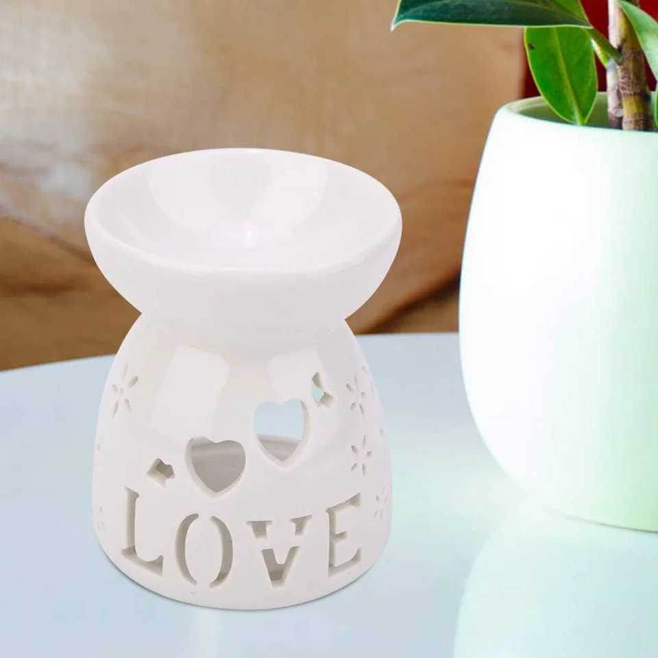 Essential Oil Burner Ceramic Wax Warmer Ceramic Candle Holder for Relaxation Bedroom Decoration W250704