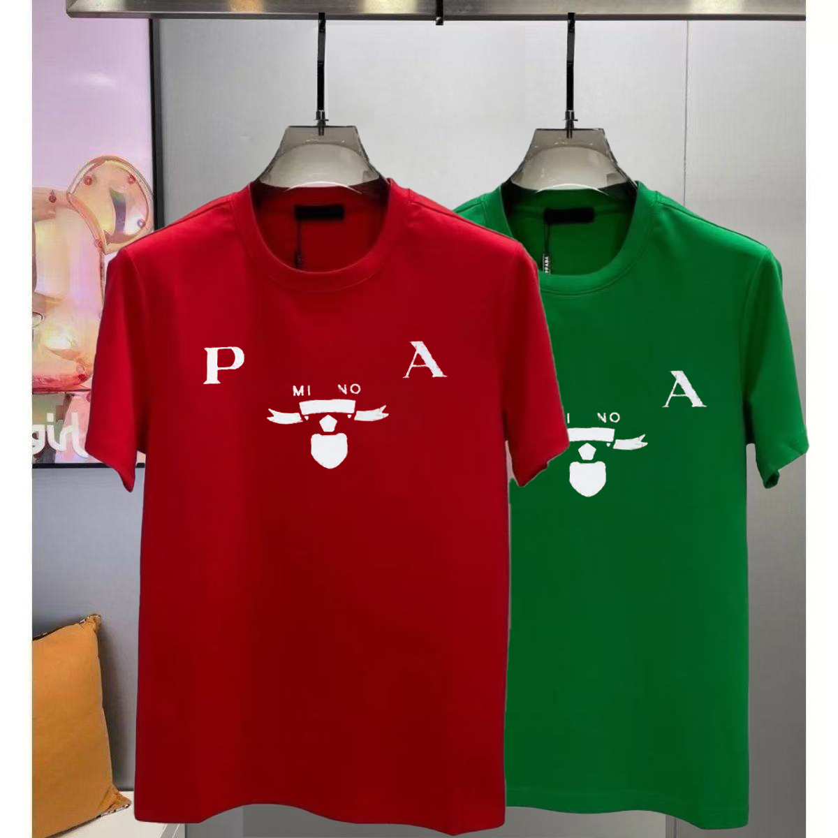 Designer Brand Mens T Shirts Soft Cotton Short Sleeves T-shirts Summer Casual Comfort Men's Clothing Apparel Tees Tshirts Black White Green Red S - XXXXXL