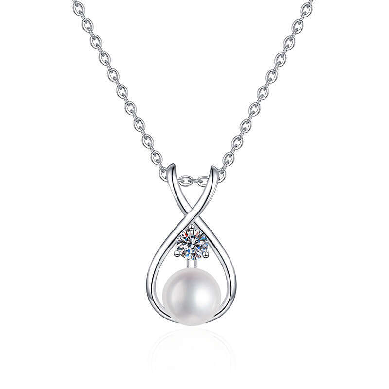 S925 Pure S925ier Natural FreS925hwater Pearl Pendant MoiS925S925anite Necklace PrinceS925S925 Diana S925tyle cfb