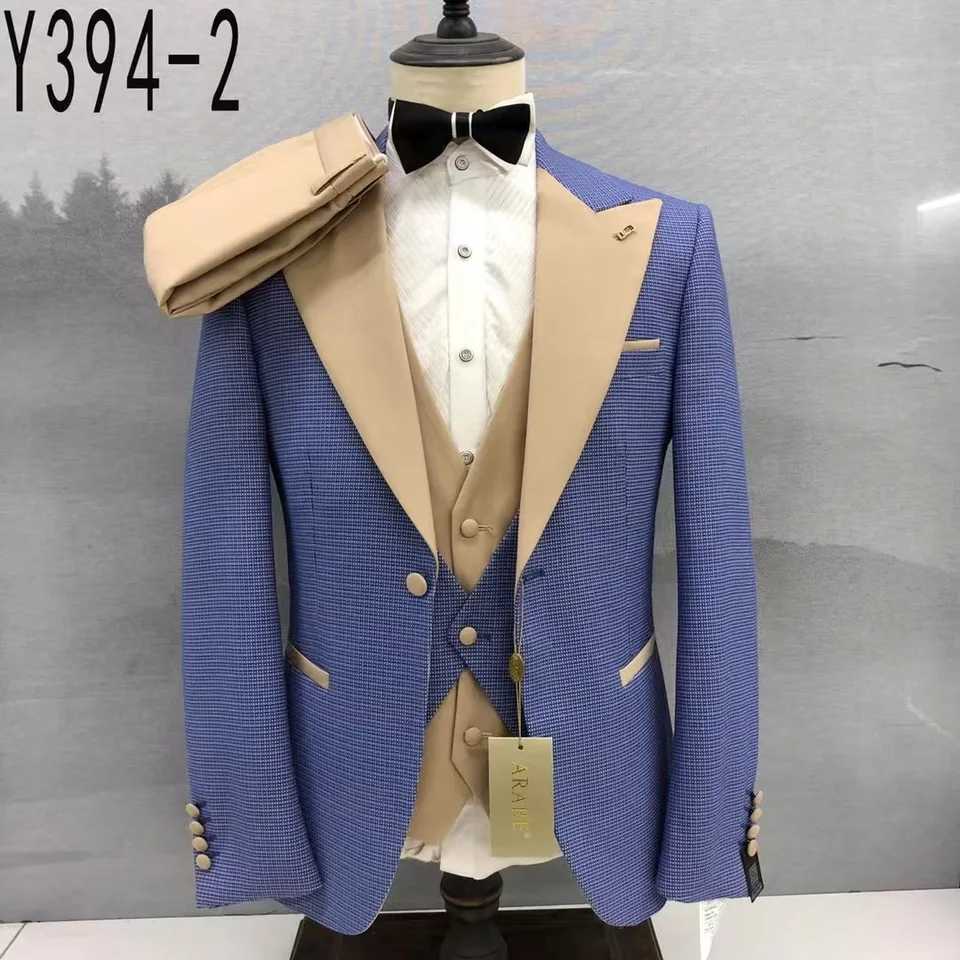 Elegant Men Slim Fit Suit Sets Wedding Party Groomsman Formal Blazer Vest Pants 3 Pieces Fashion Banquet Classic Luxury Tuxedos X250704