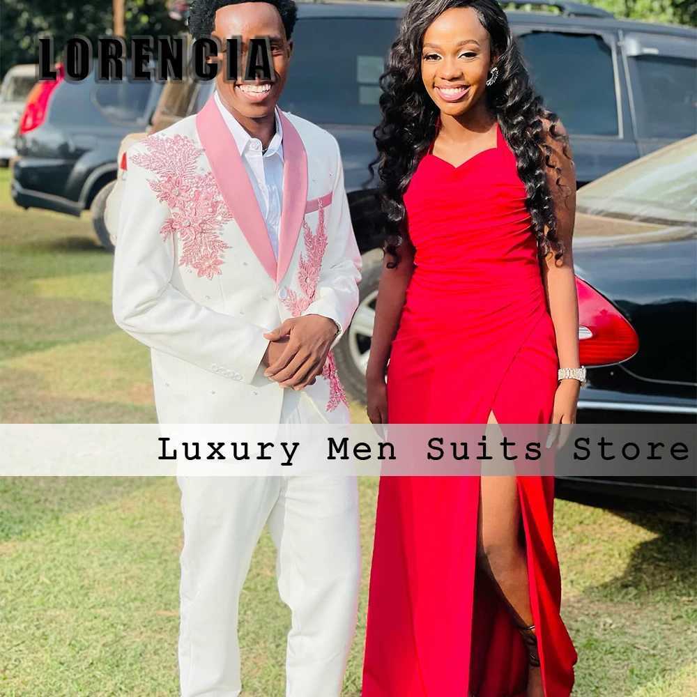 Leisure Crystal Applique Male Suits Shawl Collar 2 Pieces Wedding Party Outfits Customized Blazer Pants jaqueta masculina couro X250704