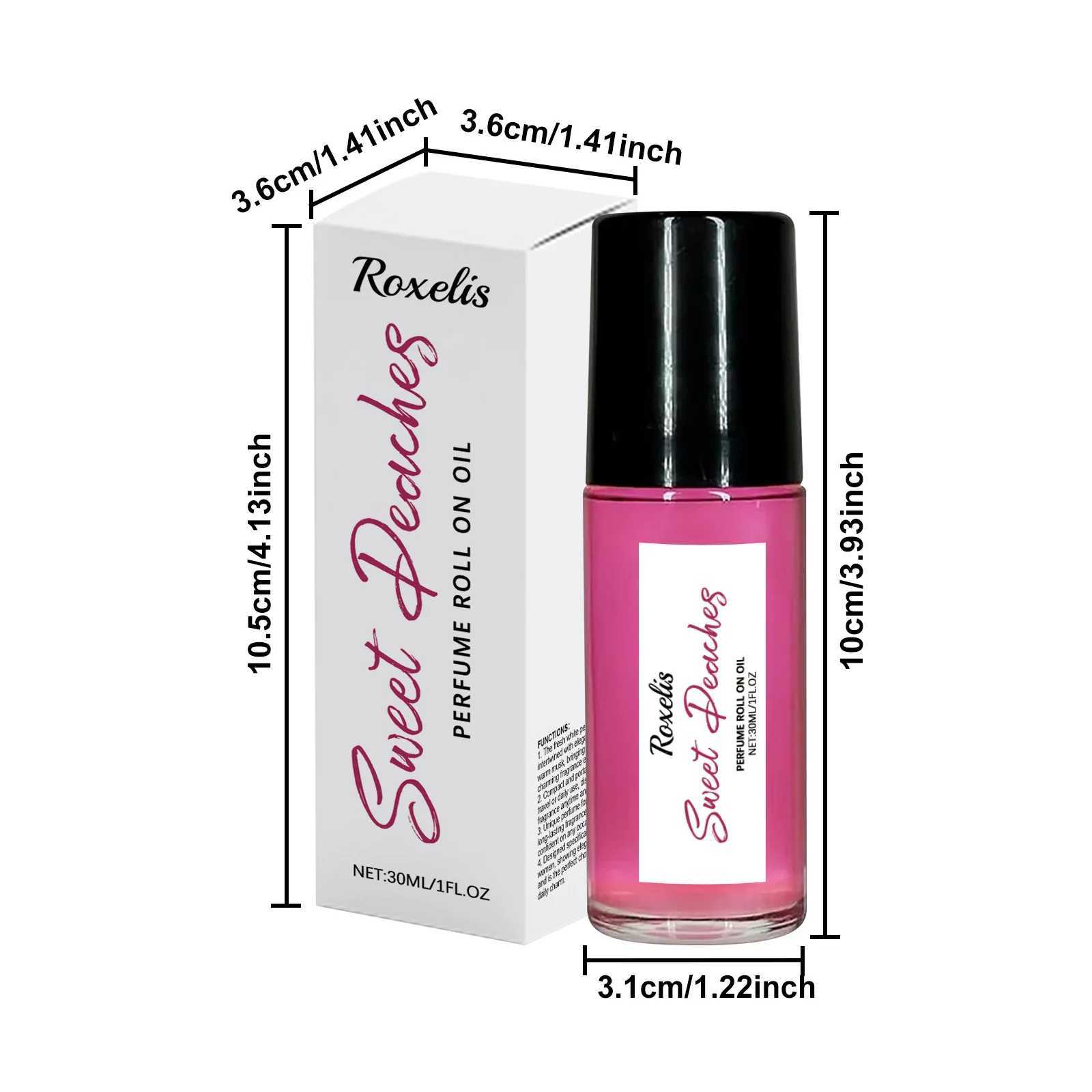 Roxelis 30ml Pheromone Perfume Roller Ball Long Lasting Peach Fragrance Oil Armpit Odor Remover Dating Scent Charming PerfumeXJ250704
