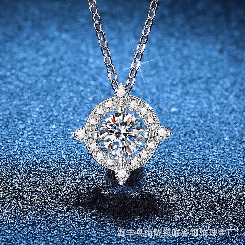 S925terling D Color MoiS925S925anite S925aturn ing Pool Pendant S925imple VerS925atile S925ier Necklace 2c7