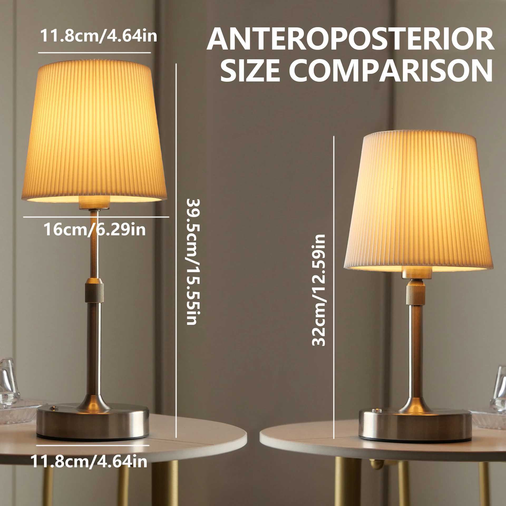 LED Metal Table Lamp USB Rechargeable Cordless Retro Desk Lamp Warm Light Night ligh for Dining Room Bedroom Beside Bar DecorXJ250703