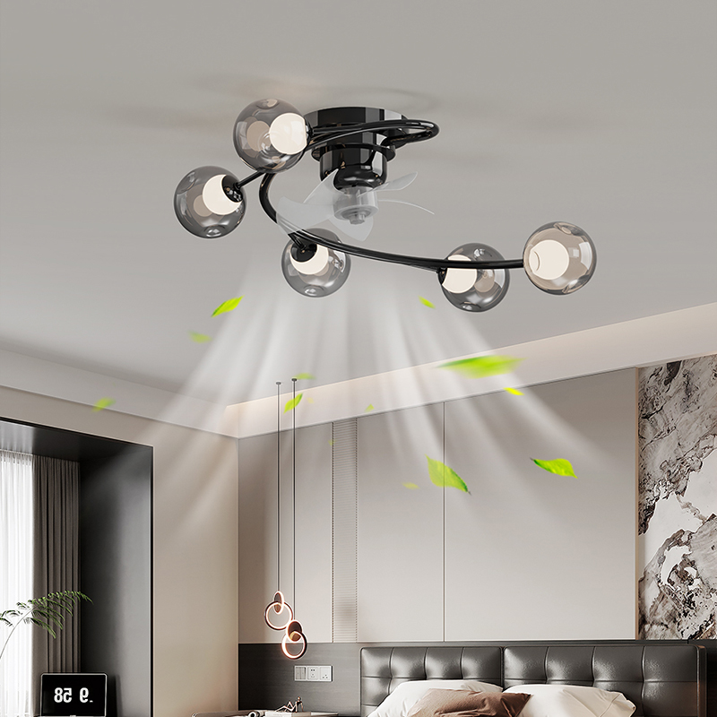 Modern Ceiling Fan with LED Light Fixture for Home Decor