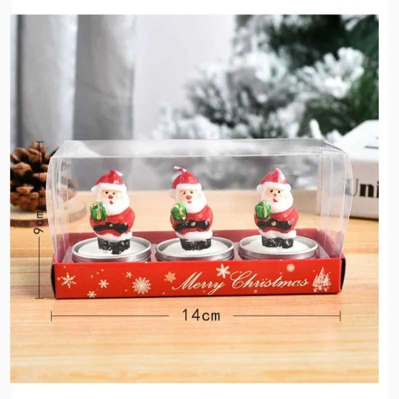 3pcs Creative Christmas Snowman Gingerbread Man Christmas Candle Aromatherapy Gift Set Home Decoration Handmade Birthday Gifts W250704