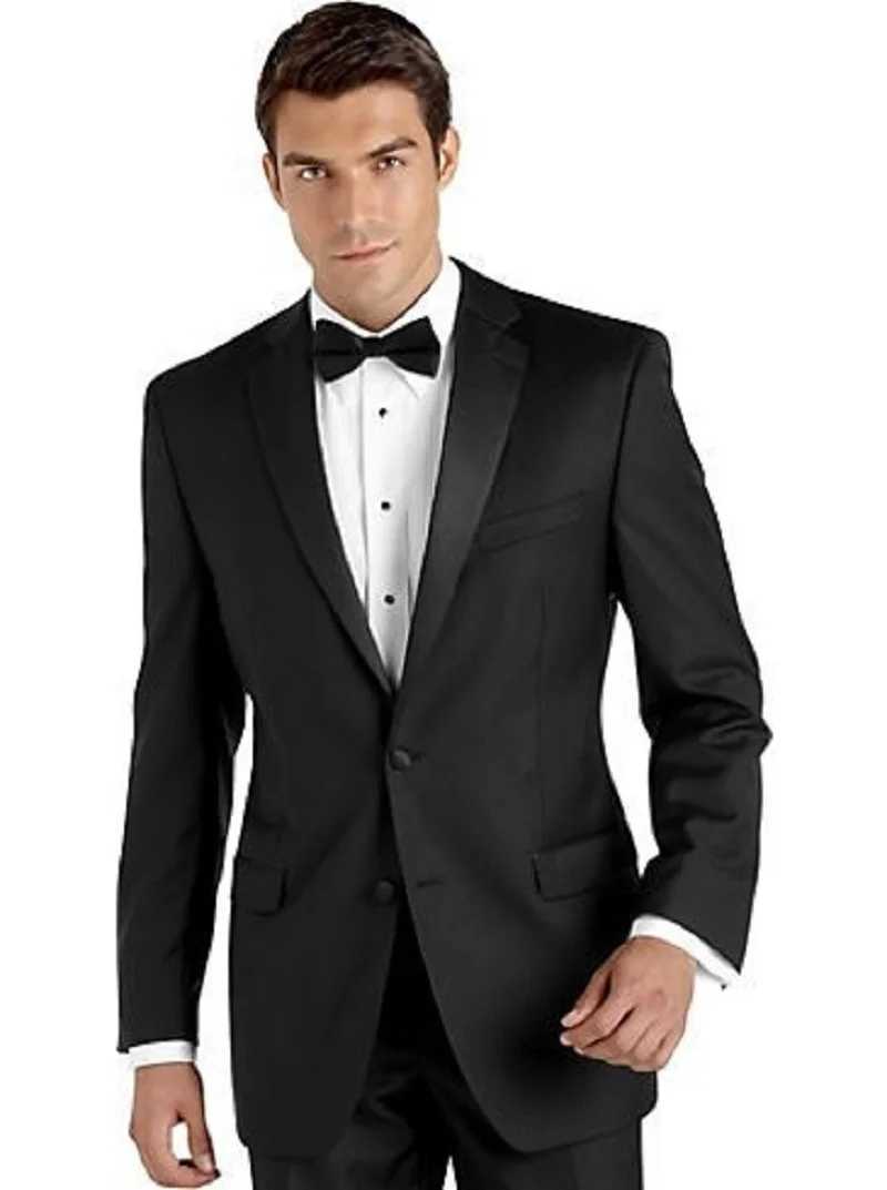 Classic Style Dark Blue Tuxedos Inspired By Men Suit Worn In James Bond Wedding Suit For Men Groom Jacket Pants Bow Black X250704
