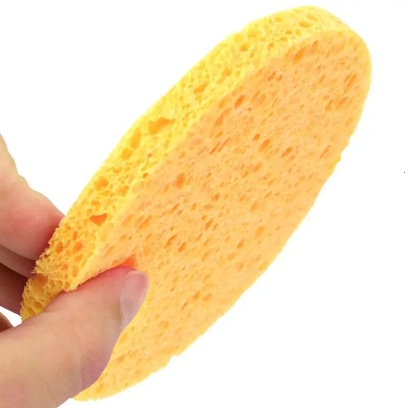 50pcs Natural Wood Pulp Bath Facial Sponges Cellulose Compress Puff Facial Washing Bath Facial Sponges Face Care 250625