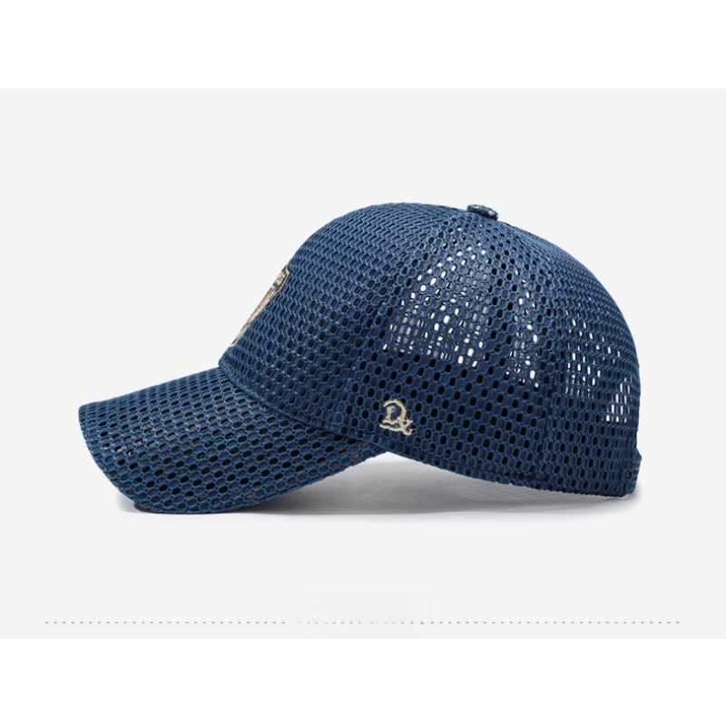 Mens Baseball Cap Breathable Mesh Woven Craft Polter Label Decorated Solid Color Sporty Spring and Summer X250704