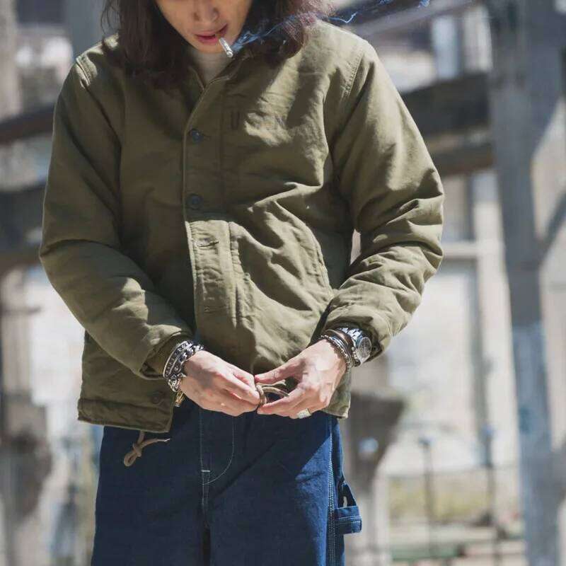 NON STOCK USN N-1 Deck Jacket Sherpa Lining Military Style Men Warm Coat 3 Colors 250703